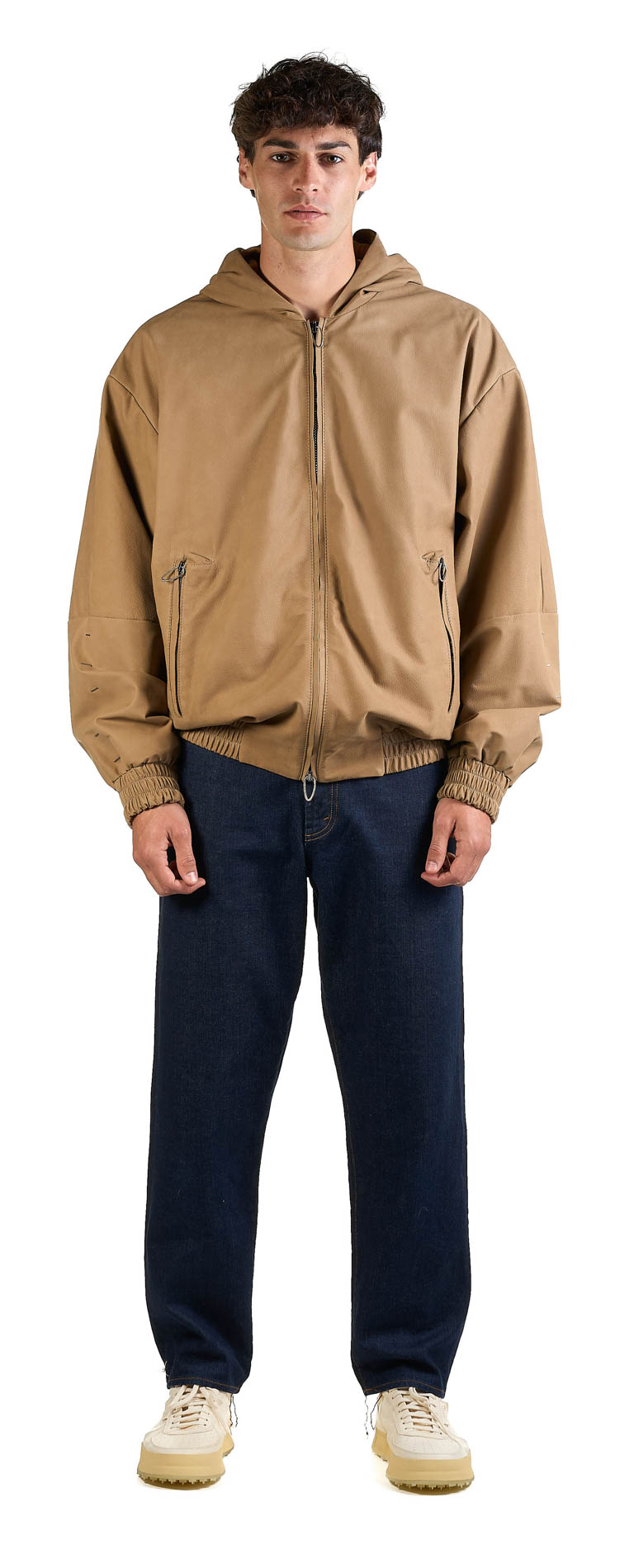 DANIELE BASTA LEATHER AND SILVER JACKET